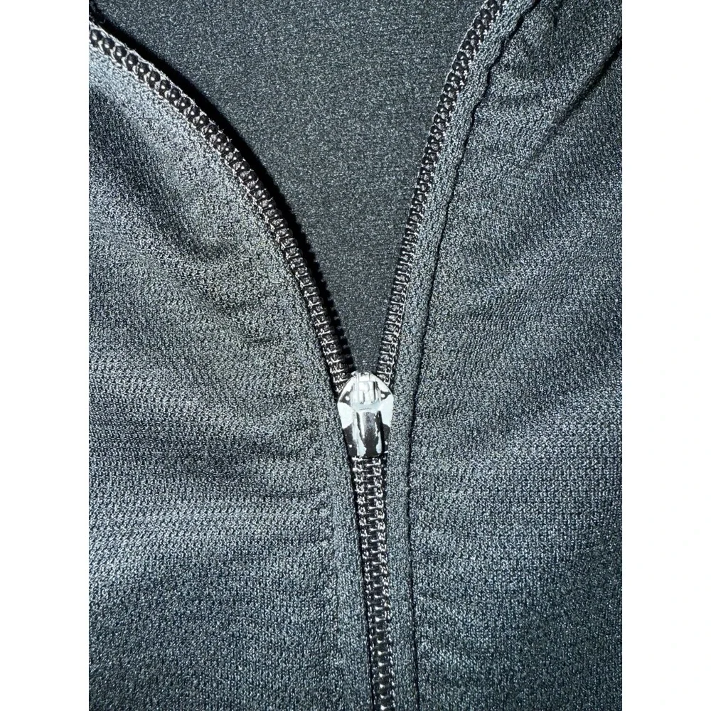 Vintage‎ Nike Embroidered Zip Up Hoodie Men's Large Black BROKEN ZIPPER